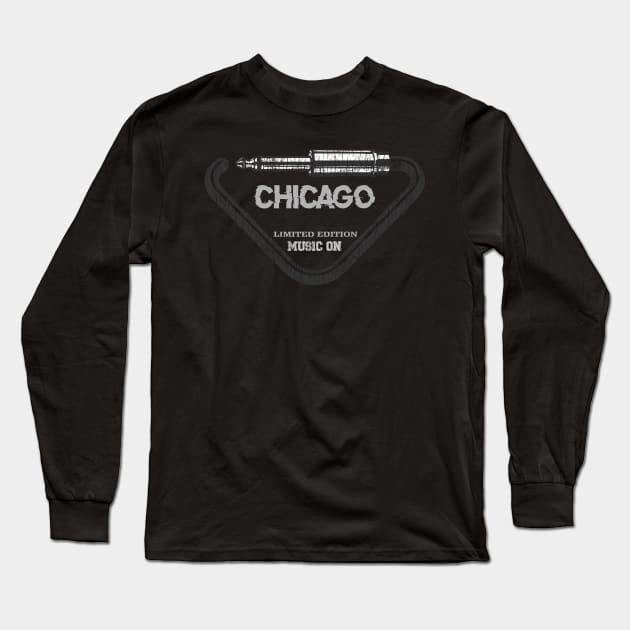 Chicago Long Sleeve T-Shirt by artcaricatureworks